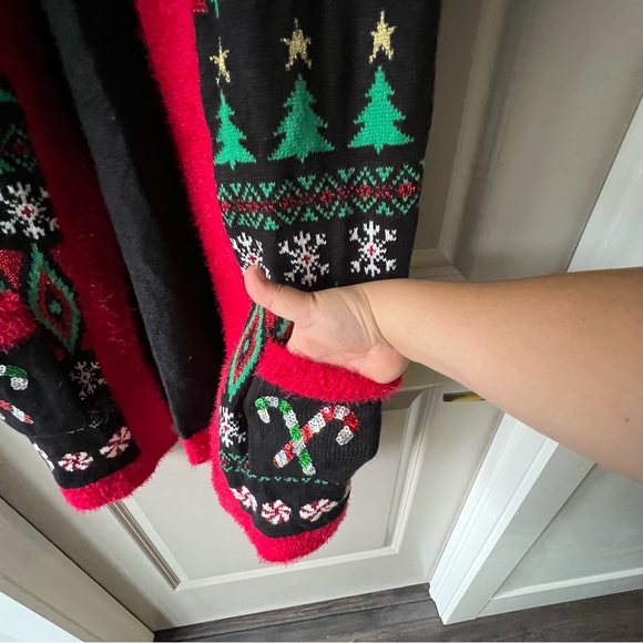 Holiday Christmas signature vest sweater with pattern long tunic soft medium - Picture 7 of 13